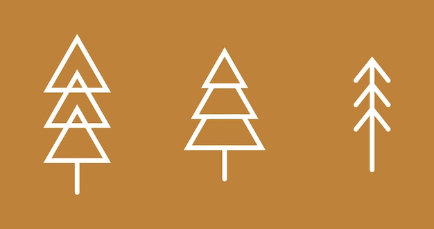 A set of abstract geometric figures in the shape of a fir tree.