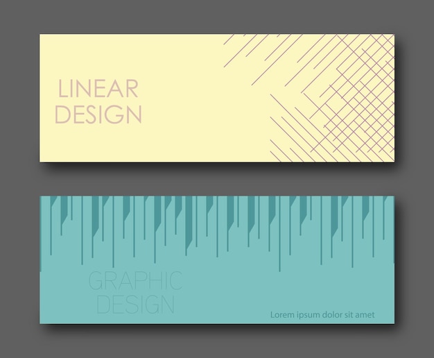 Vector a set of abstract geometric patterns of parallel lines template for postcards posters covers interior and creative design