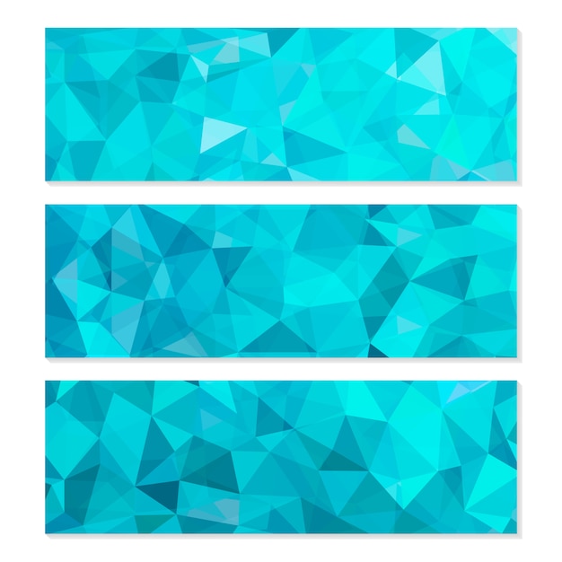 Set of Abstract Geometric Polygonal Backgrounds.