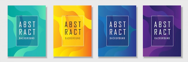 set of abstract geometric shape background