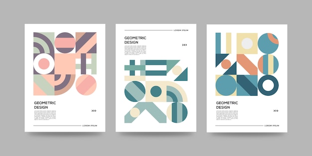 Set of abstract geometrical covers