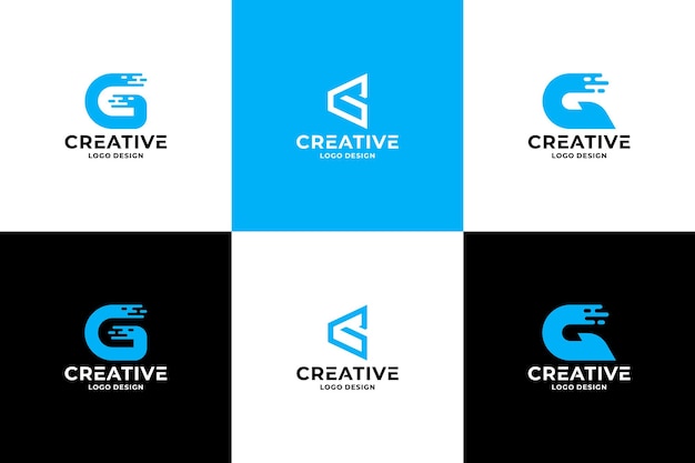 Set Of abstract letter G logo design vector Letter G collection for Business Brand Company