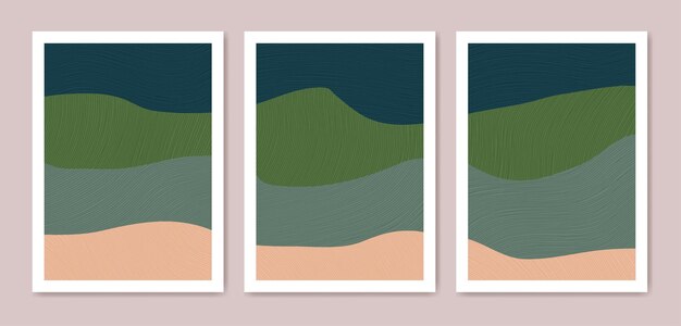 Set of abstract mountain with texture. use for background, cover, wallpaper, print, card, wall decor