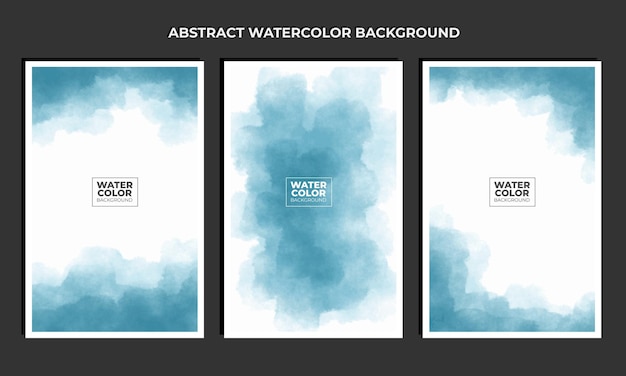 Set of abstract watercolor background