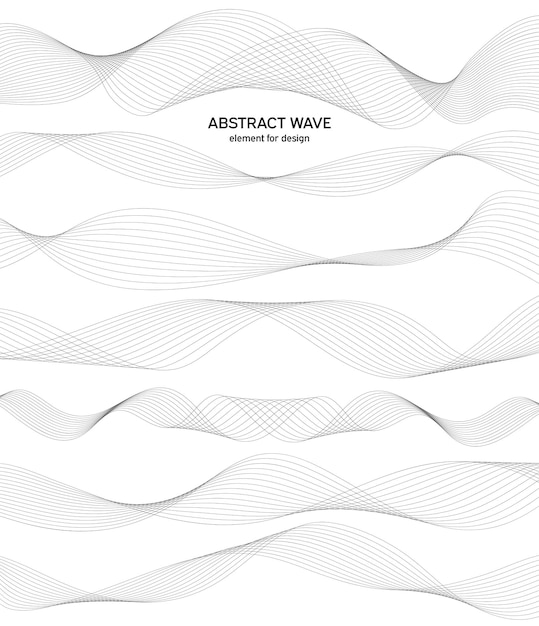 Set abstract wave element for design