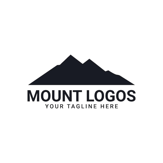 Set of adventure logo with mountain icon