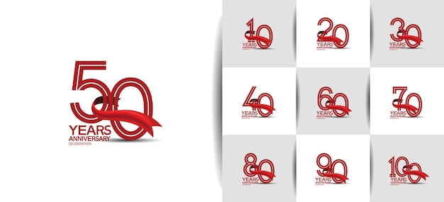 set of anniversary logotype can be use for celebration special event