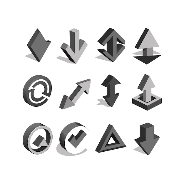 Vector set of arrow icons