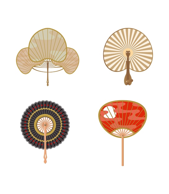 Set of Asian Fans