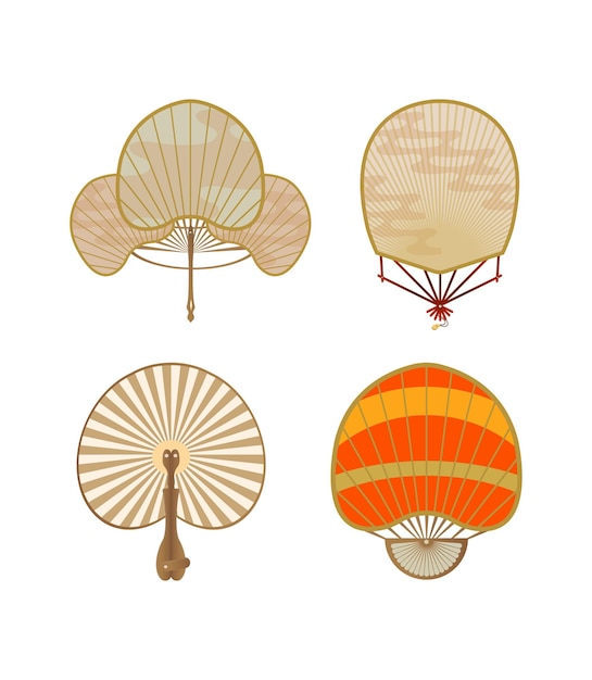 Set of Asian Fans