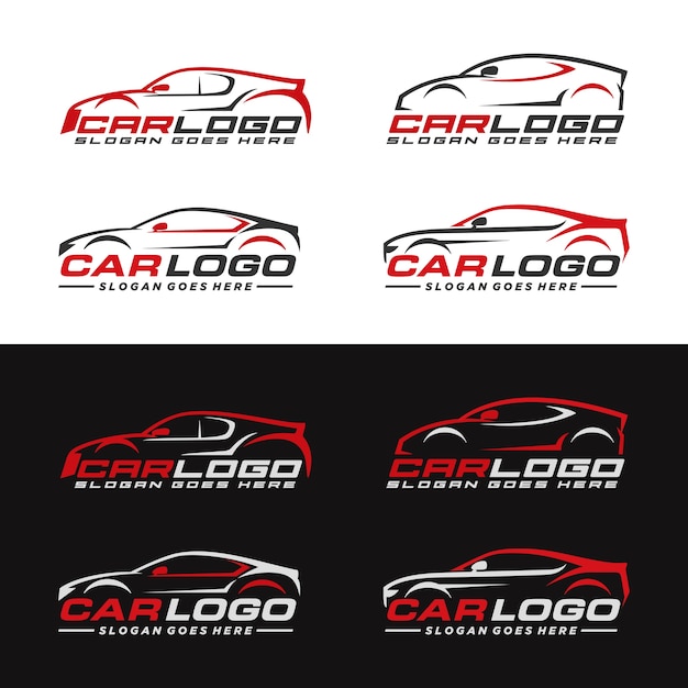 Set of automotive, auto, car logo template