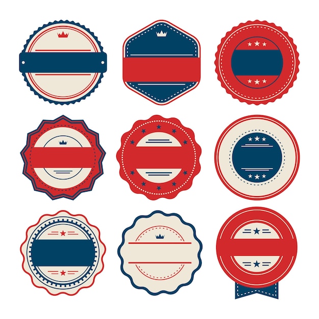 Vector set of badge template vector