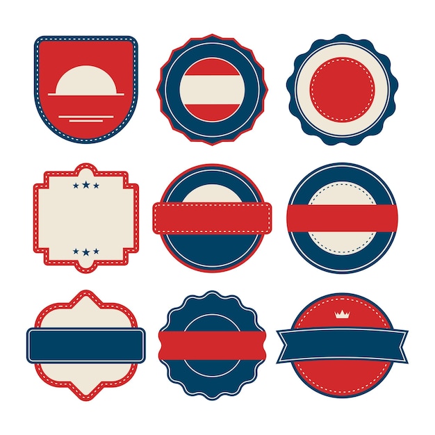 Vector set of badge template vector