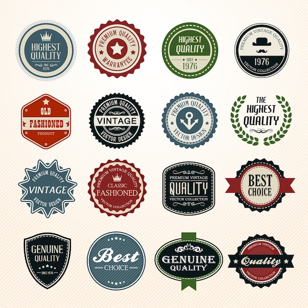 Vector set of badges vector design