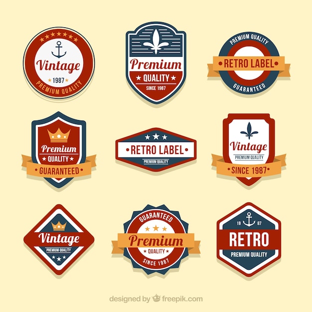 Set of badges in vintage style