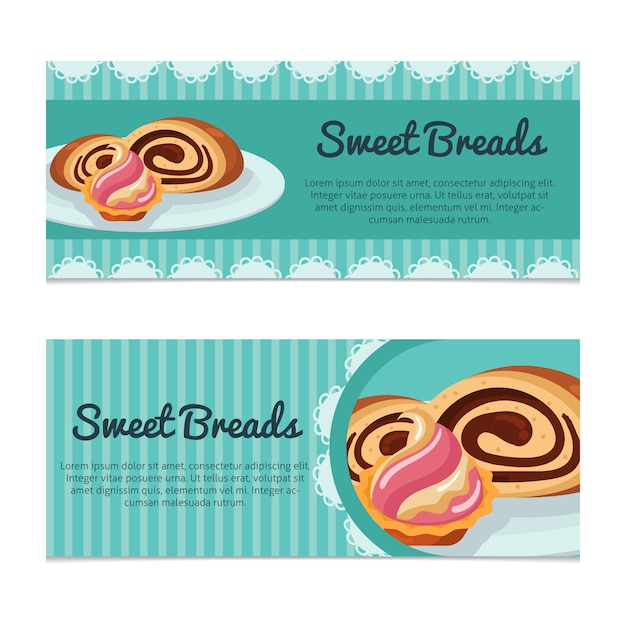 Set of Bakery Banners 