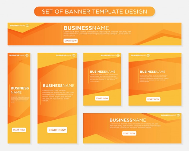 Set of banner template design