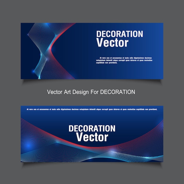 Vector a set of banners with the words decoration on them