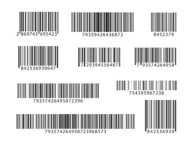 Set of barcodes. Collection QR codes. Vector illustration.