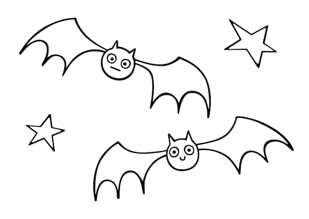 A set of bats and stars