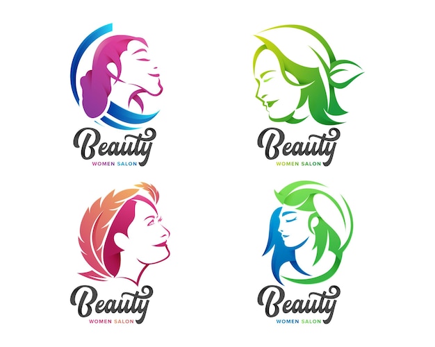 Set of Beauty feminine logo for company