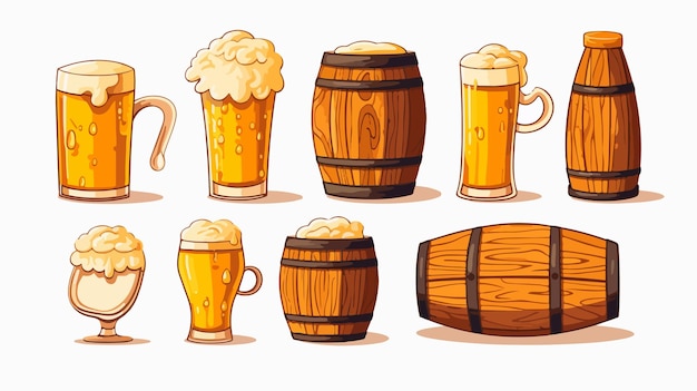 a set of beer mugs and mugs for beer