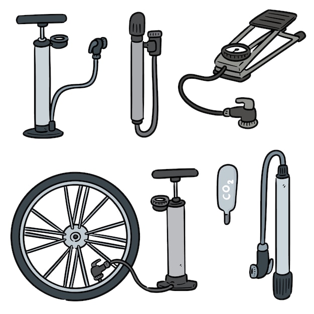 set of bicycle pump