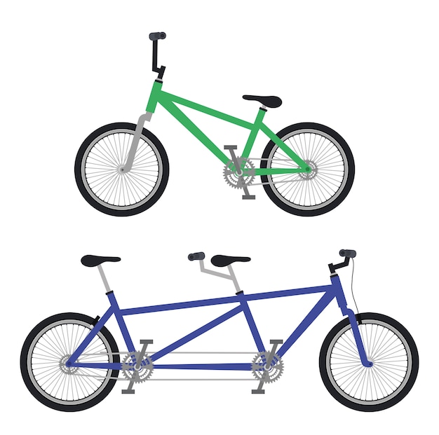 set bicycle styles icons