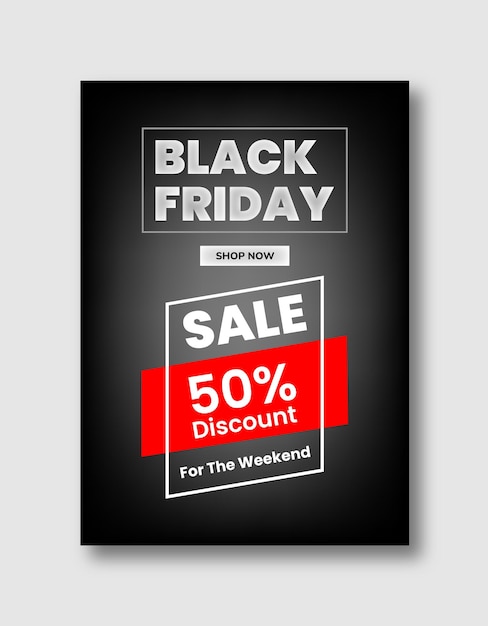 Set of Black Friday sale poster and flyer template