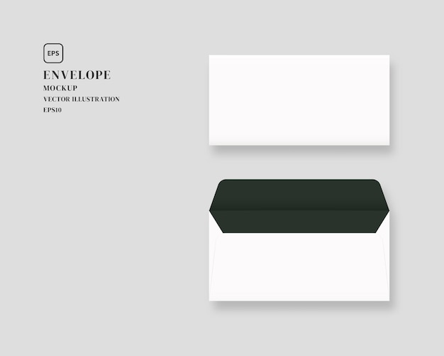 Set of blank realistic envelopes illustration