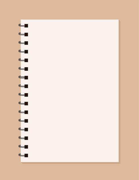 Set of blank realistic spiral notebooks mockup