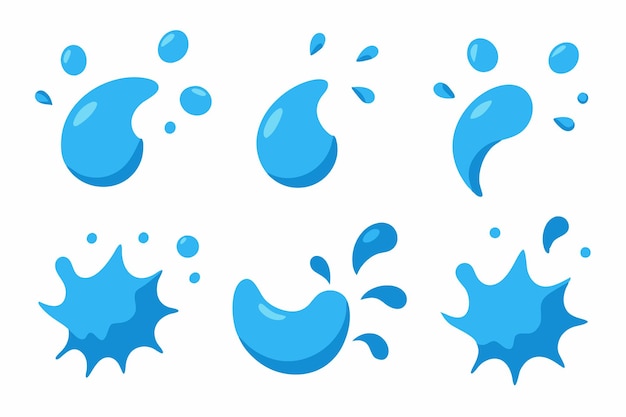 a set of blue drops and blue drops