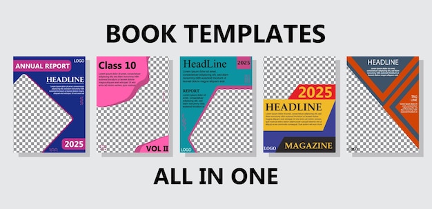 Set Of Book Cover Template Brochure Template EPS10