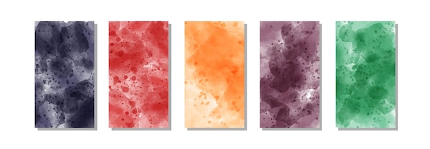 Set of bright colorful watercolor background for poster, brochure or flyer poster