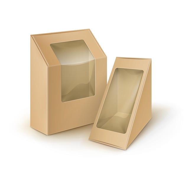 Set of Brown Cardboard Packaging