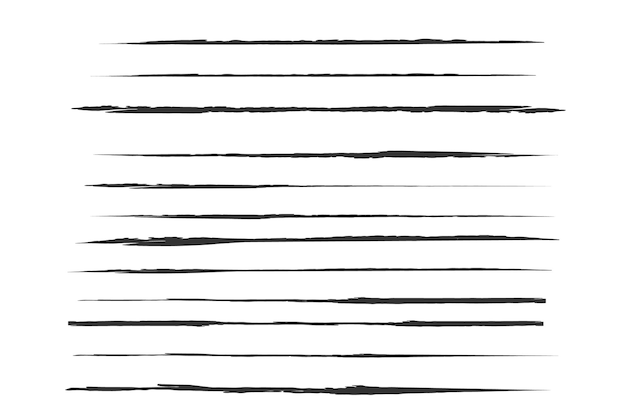 Set of brushes Doodles ink brushes Set of vector grunge brushes