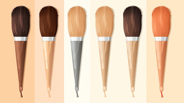 Vector a set of brushes for paint brushes