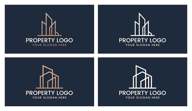 Set of building architecture logo template