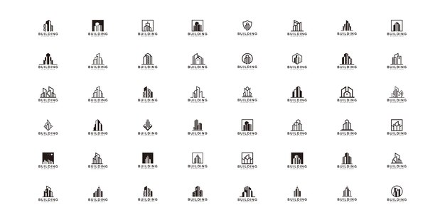 Set of building logo vector design