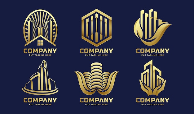 Set bundle Premium building tower logo template for business