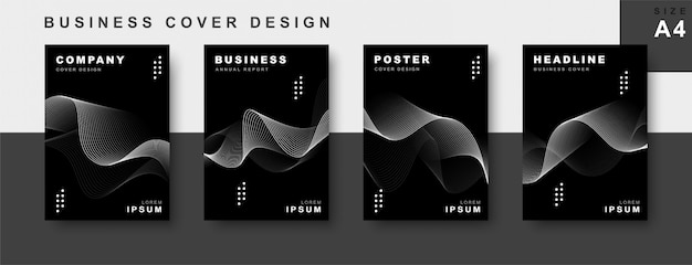 Set of business cover design