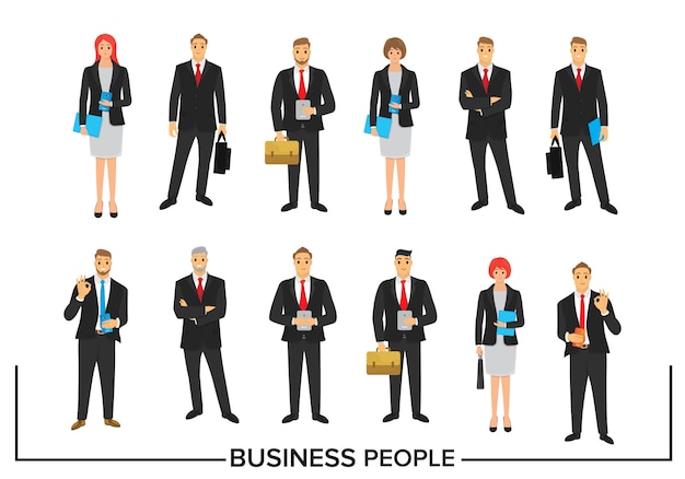 Set business people character design