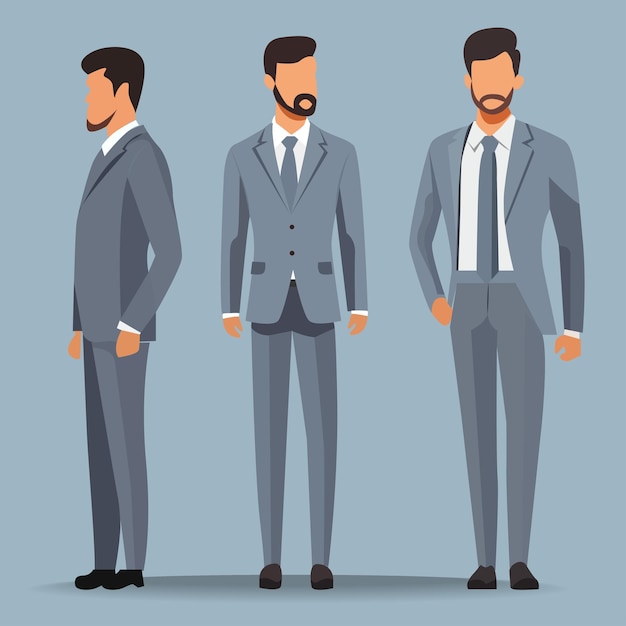 set of business people flat illustration