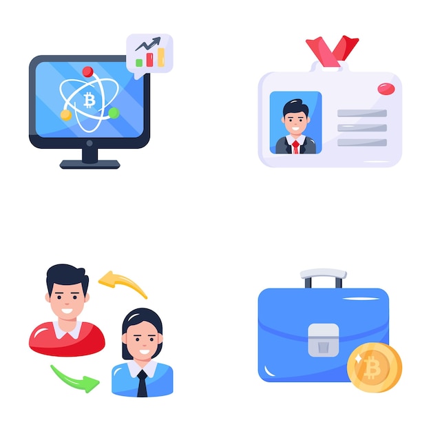 Set of Business Planning Flat Icons