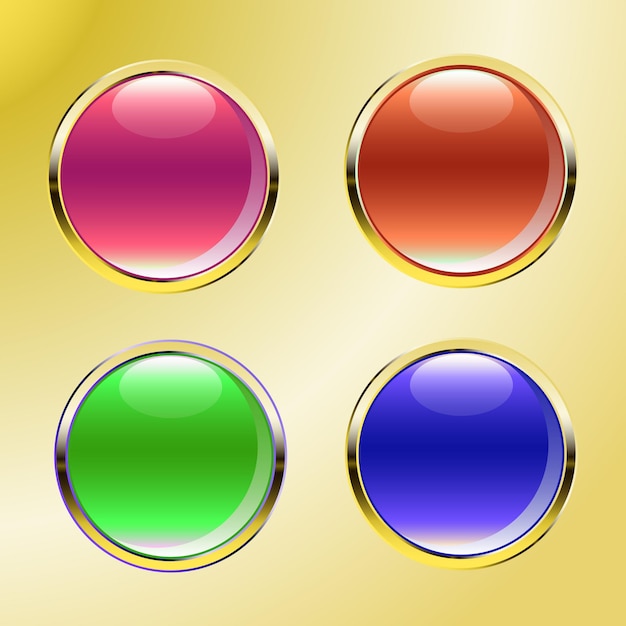 A set of buttons Button Multicolored buttons