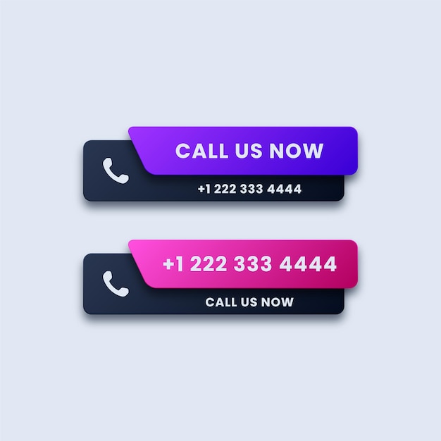 Set of call us now buttons