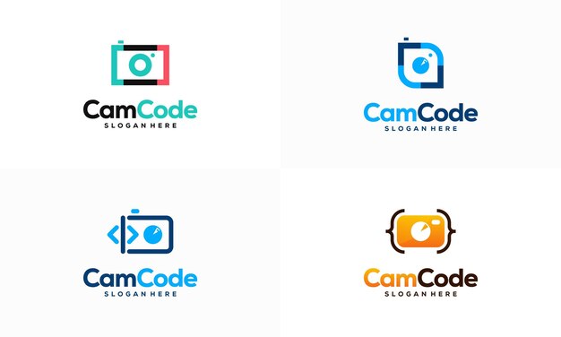 Set of Camera logo designs concept vector Photography logo template icon