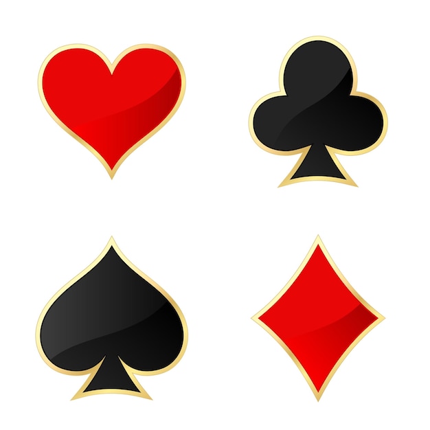 Set of card suits icon