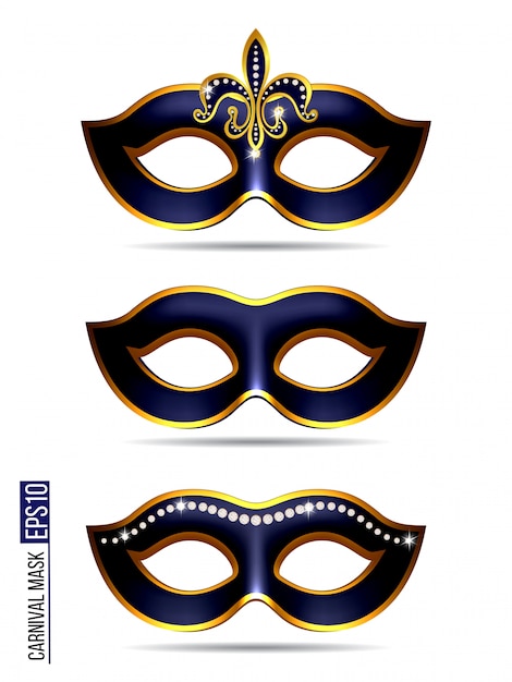 Set of Carnival Mask