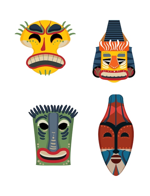 Set of Carnival Masks